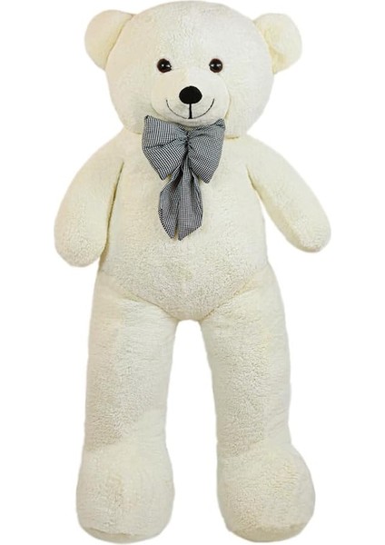 Krem Papyonlu Dev Pelüş Ayıcık,papyonlu Ayı,yumuşak ve Sevimli Büyük Boy Oyuncak Ayı,sarılmalık Papyonlu Ayıcık,sevgiliye Hediye (80CMKREM)