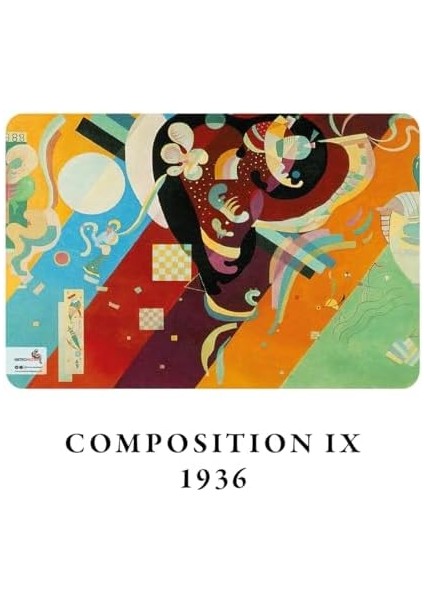 Synthesis Series - A5, Kandinsky 4'lü Defter Seti I, Çizgisiz, Toplam 256 Sayfa, Her Biri 64 Sayfa, Tel Dikiş, Esnek Kapak, Oval Kenar, Tuval Doku, 60 Gram, Sarı Krem Renk