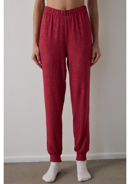 Bordo Best Season Çizgili Termal Etkisi Pijama Altı