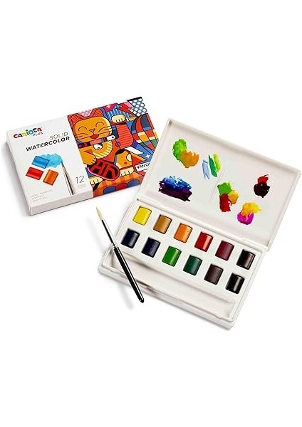 Plus Tablet Sulu Boya 12'li (Fırçalı) modelleri