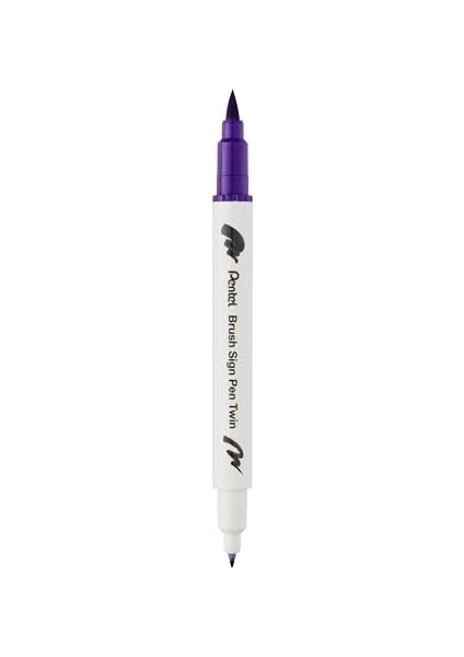 Brush Sing Pen Çift Taraflı Fırça Uçlu Kalem Mor fiyatları