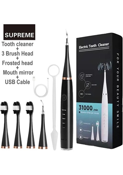 Ultrasonic Elektrikli Diş Fırçası Tartar Sökücü Araçları Temizleyici Ağız Bakım Seti