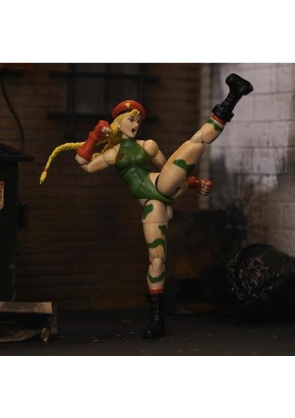 Jada Toys - Street Fighter Iı Cammy Figürü, Hareketli Pop Kültürü Koleksiyon Figürü, 25'ten Fazla Hareketli Nokta, Alternatif Kafa, Eller, Aksesuarlar Dahil, 15 Cm, 13 Yaşından Büyük Hayranlar