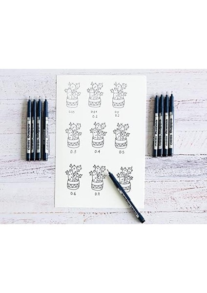 1880 Teknik Çizim Kalemi - Siyah - 10 Kalem - 0,3 mm Çizgi Genişliği modelleri