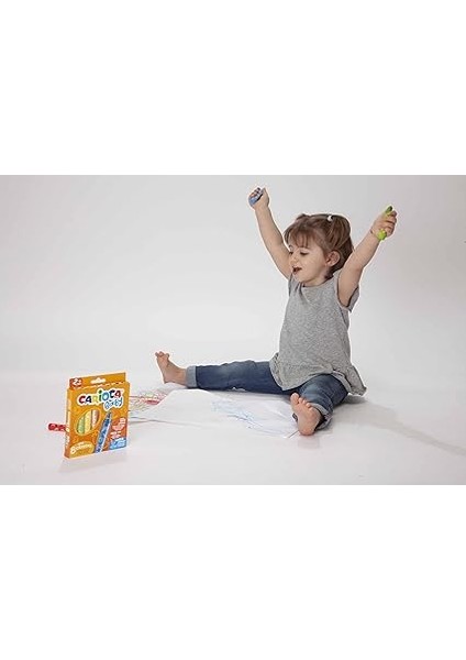 Jumbo Bebek Elleri Kirletmeyen Pastel Boya Kalemi 8'li 2 Yaş+ indirimleri