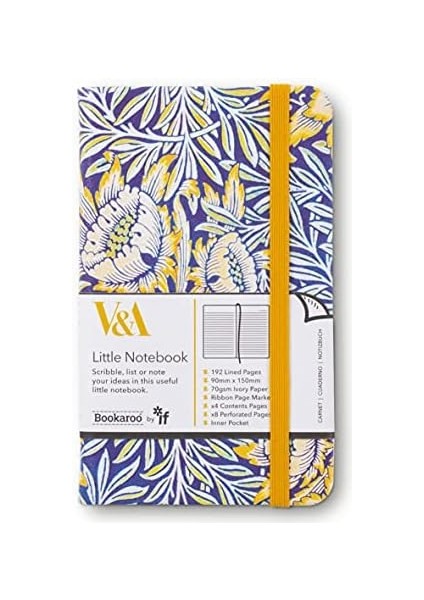 If A6 Günlük Mavi Çiçek Desen