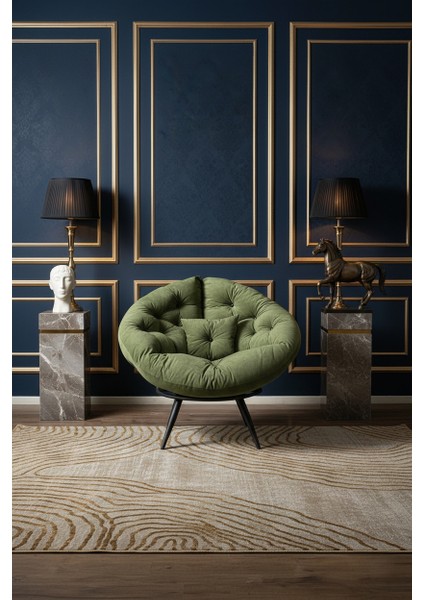 Rose Edition | Modern & Zarif Tekli Berjer | Premium Dinlenme Koltuğu | Okuma & Tv Koltuğu | Leke Tutmayan Tay Tüyü Kumaş