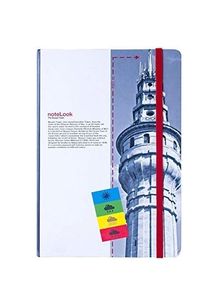 Istanbul Kuleler Notelook Çizgili Defter A6
