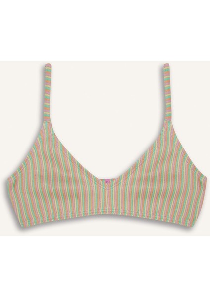 Kız Çocuk Çizgili Bikini Takımı