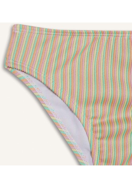 Kız Çocuk Çizgili Bikini Takımı