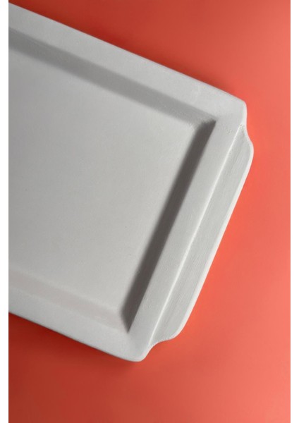 Düz Kulplu Tepsi Seramik Bisküvi modelleri