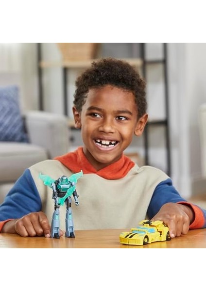 Transformers Earthspark Siber Birleşim Seti Bumblebee ve Mo Malto Aksiyon Figürleri