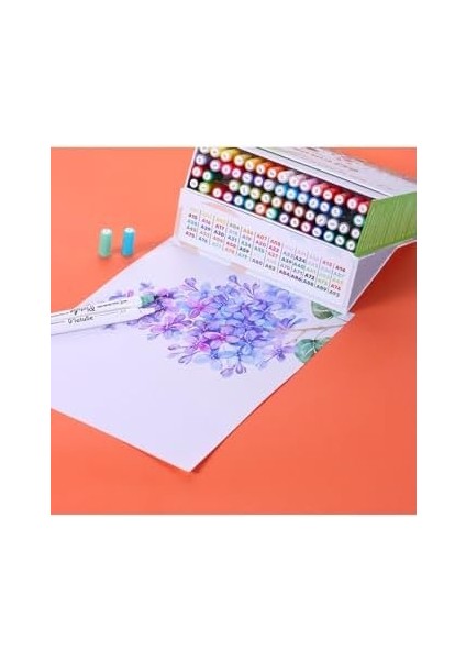 Platube 60 Lı Brush Pen Çift Taraf Marker Kalem Seti Bullet Jurnal Mandala Eskiz Boyama Seti