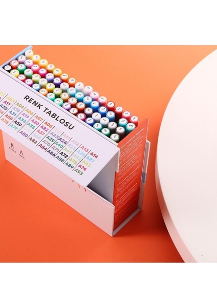 Platube 60 Lı Brush Pen Çift Taraf Marker Kalem Seti Bullet Jurnal Mandala Eskiz Boyama Seti modelleri