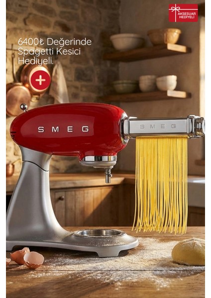 50's Style Retro 4.8lt Red Stand Mikser SMF02RDEU