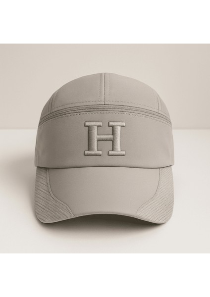 Isme Özel Harf Nakışlı Gri Mikro Kumaş Ayarlanabilir Unisex Tenis Şapkası modelleri