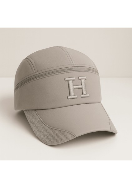 Isme Özel Harf Nakışlı Gri Mikro Kumaş Ayarlanabilir Unisex Tenis Şapkası fırsatları