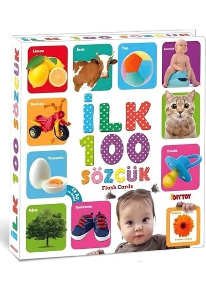 Eğitici Hafıza Kartları Ilk 100 Sözcük Kelime Zeka Kartları - Bebekler Için Resimli Ilk 100 Kelimeler fiyatları