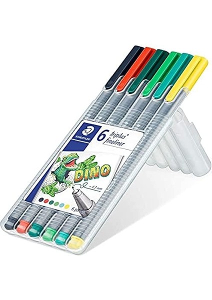 334 SB6CS10 Triplus Dino 0.3 mm 6'lı Set Karışık Renk
