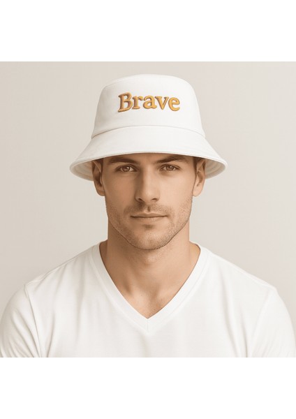 Isme Özel Nakışlı Unisex Beyaz Bucket Şapka fiyatları