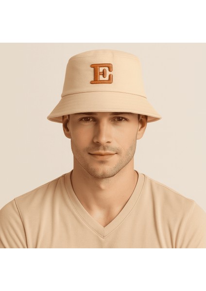 Isme Özel Harf Nakışlı Unisex Krem Bucket Şapka fiyatları