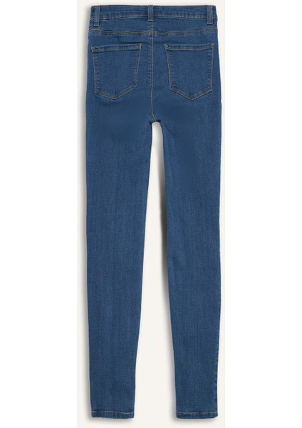 Jegging Yüksek Bel Bilek Boy Dar Paça Basic Düz Jean Pantolon B7498AX25SP
