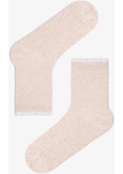 2 Çift Pamuklu Tüllü Soket Çorap