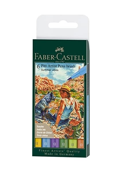 Pen Çizim Kalemi Fırça Uçlu Yaz Serisi 6'lı fiyatları