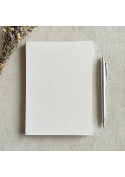 Çizgili Not Defteri - 64 Yaprak, 90 gr Ivory Kağıt, Amerikan Ciltli Not Defteri, Ofis ve Günlük Kullanım Için Ideal (Beyaz, A5 (14,8cm x 21CM))