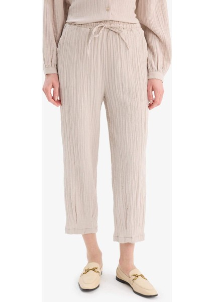 Basic Düz Cepli Müslin Harem Pantolon E5359AX25SP