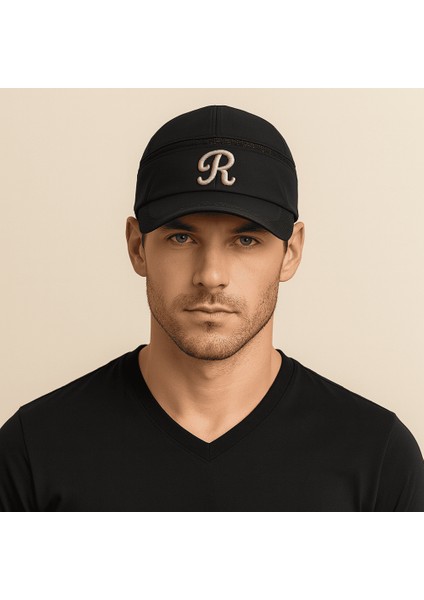 Isme Özel Harf Nakışlı Siyah Mikro Kumaş Ayarlanabilir Unisex Tenis Şapkası fiyatları