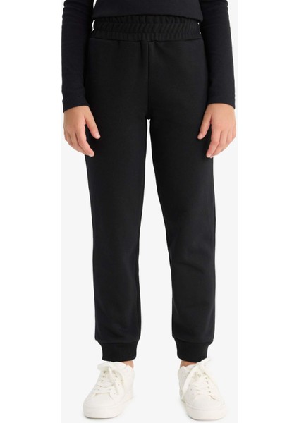 Kız Çocuk Standart Fit Basic Düz Beli Lastikli Okul Jogger Eşofman Altı Y1226A625AU