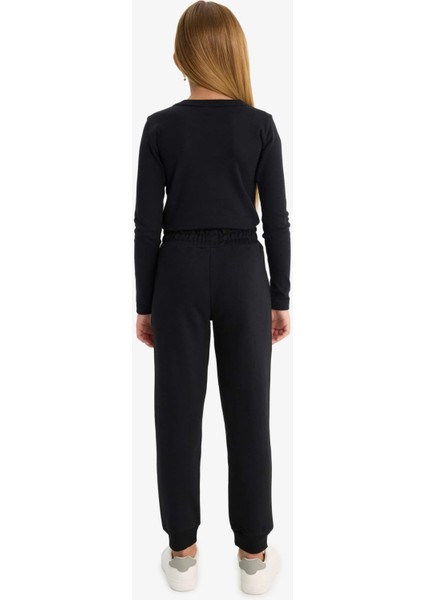 Kız Çocuk Standart Fit Basic Düz Beli Lastikli Okul Jogger Eşofman Altı Y1226A625AU