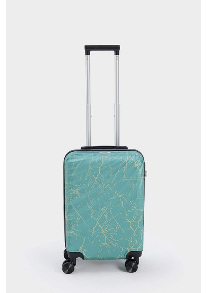 Unisex Sert Kapaklı Çekçekli Küçük Boy Valiz E7064AXNS