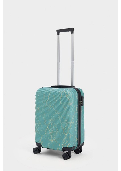 Unisex Sert Kapaklı Çekçekli Küçük Boy Valiz E7064AXNS