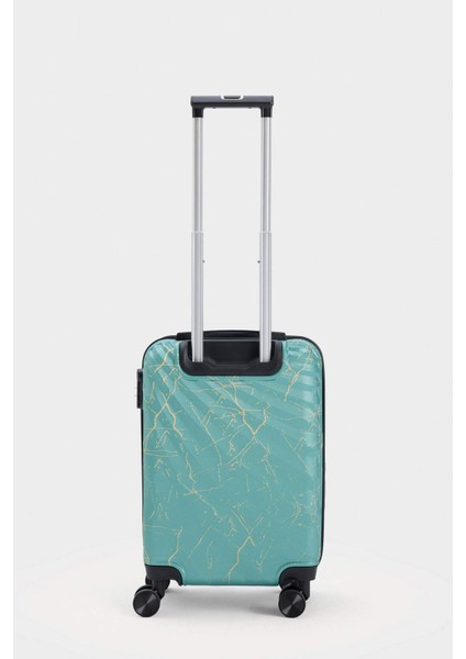 Unisex Sert Kapaklı Çekçekli Küçük Boy Valiz E7064AXNS