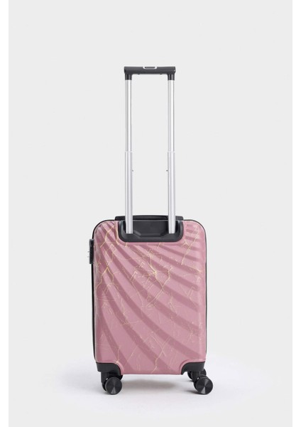 Unisex Sert Kapaklı Çekçekli Küçük Boy Valiz E7064AXNS