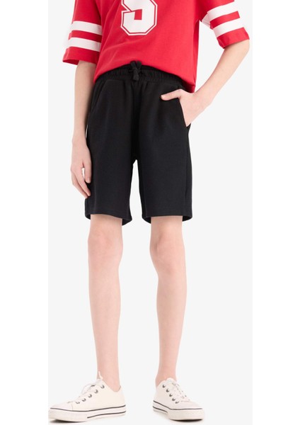 Erkek Çocuk 2'li Takım Baskılı Kısa Kollu Tişört Beli Lastikli Şort E3400A825SM