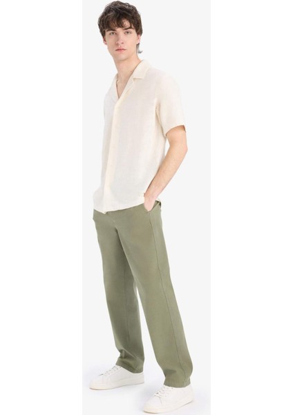 Bol Rahat Kesim Wide Leg Yazlık Keten Pantolon