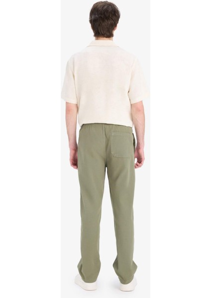 Bol Rahat Kesim Wide Leg Yazlık Keten Pantolon