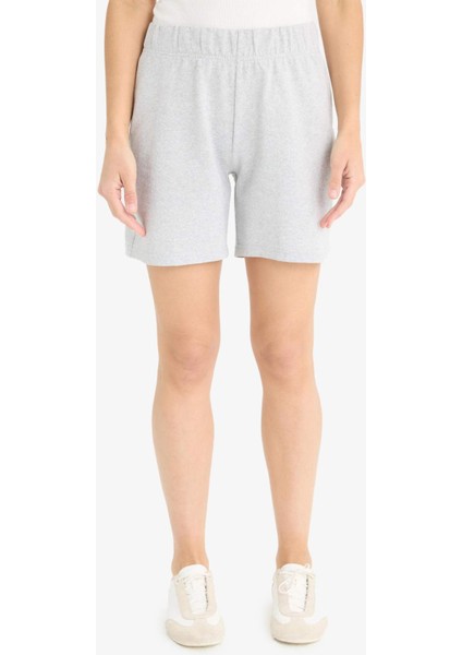 Regular Fit Normal Bel Düz Paça Bermuda Şort