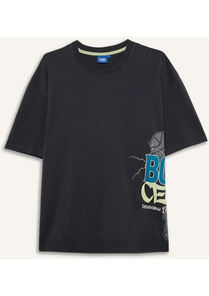 NBA Boston Celtics Oversize Geniş Kalıp Bisiklet Yaka Kısa Kollu Tişört E0130AX25SP