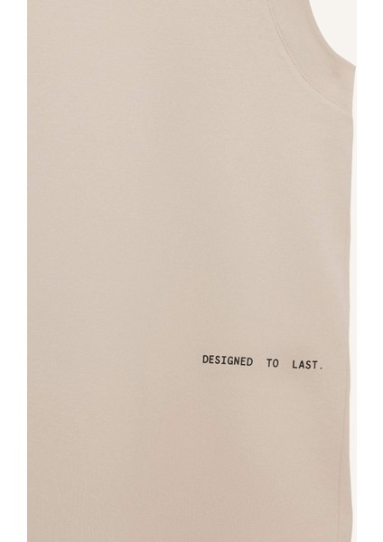 %100 Pamuk Boxy Fit Bisiklet Yaka Baskılı Atlet C5040AX25HS