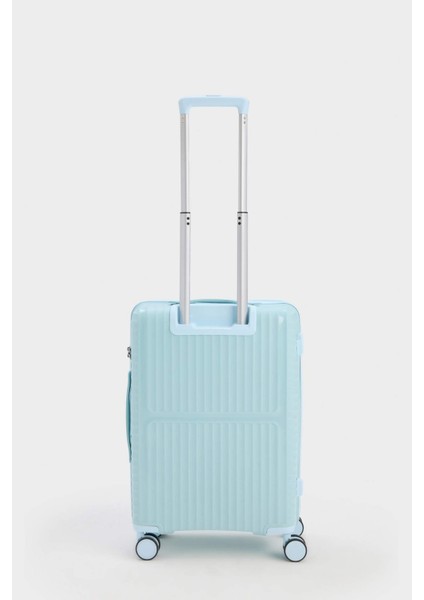 Unisex Sert Kapaklı Çekçekli Küçük Boy Valiz E7080AXNS