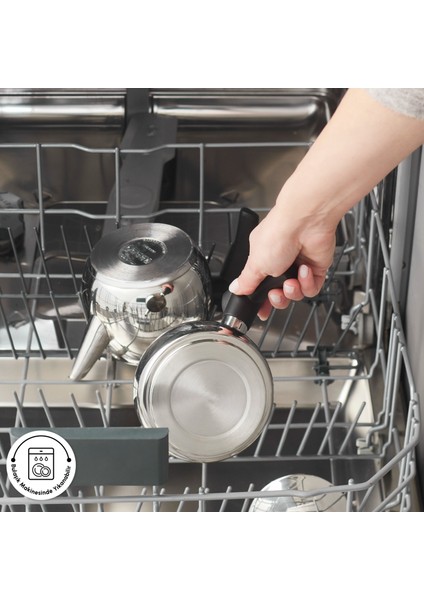 Adelya İndüksiyon Tabanlı Mini Boy Siyah Çaydanlık Takımı