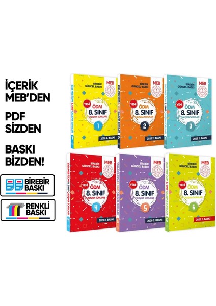 2026 Lgs 8.sınıf Meb Çalışma Soruları Soru Bankası 6lı Modül Set Ödm Çalışma Kitapları Baskı Ücreti