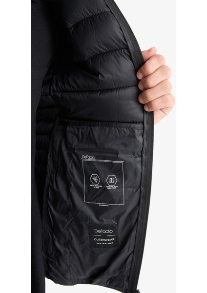 Slim Fit Dar Kesim Kapüşonlu Fermuarlı Yelek N4652AZ25AU