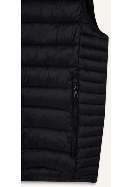 Slim Fit Dar Kesim Kapüşonlu Fermuarlı Yelek N4652AZ25AU