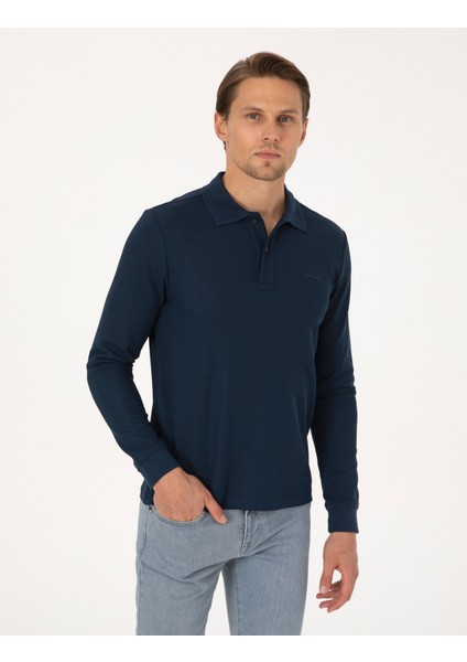 Erkek Lacivert Slim Fit Sweatshirt 50311678-VR033 modelleri