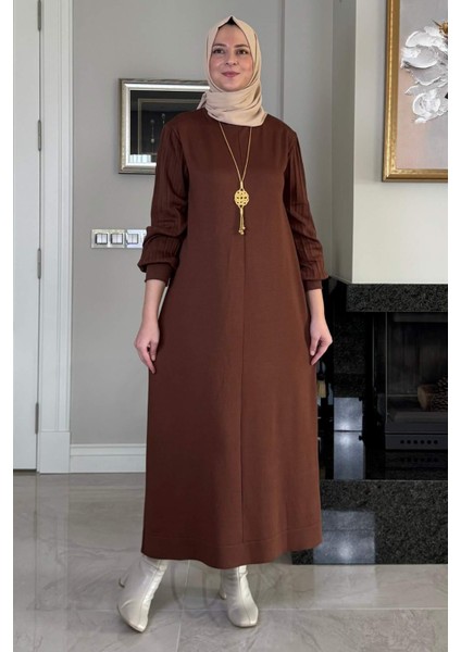 Ecem Triko Elbise Kahve modelleri